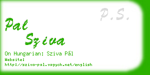 pal sziva business card